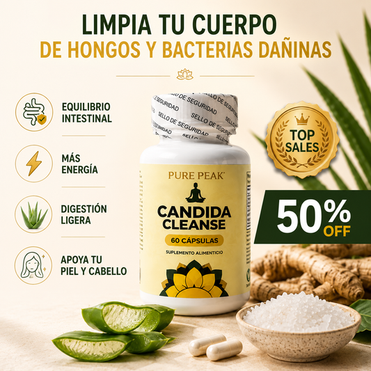 Pure Peak CANDIDA CLEANSE 50% OFF Bienestar digestivo e intestinal